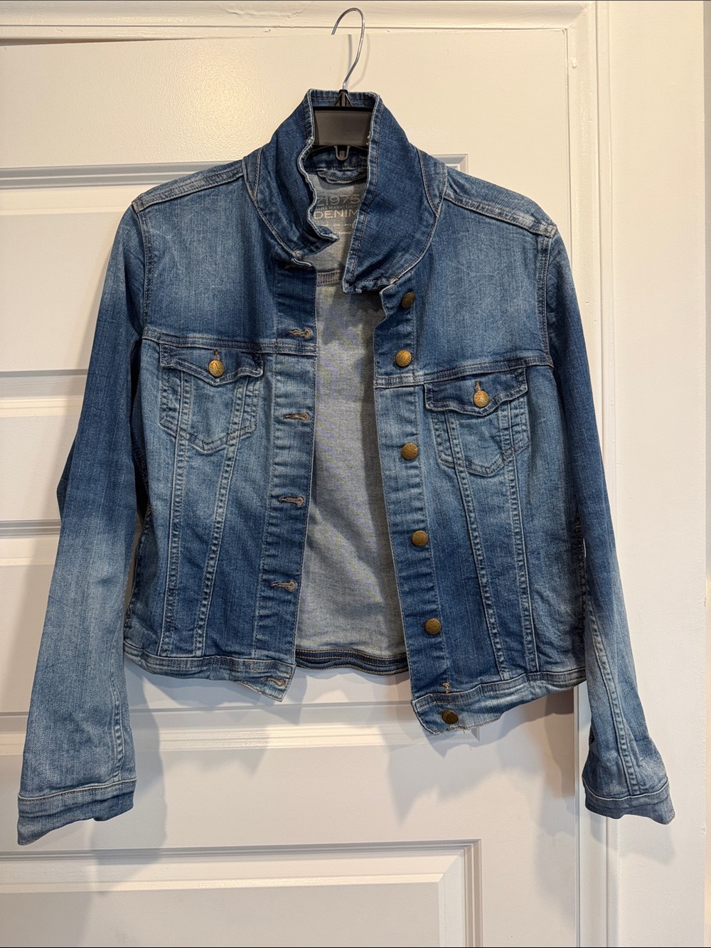 Zara Blue Washed Denim Jacket